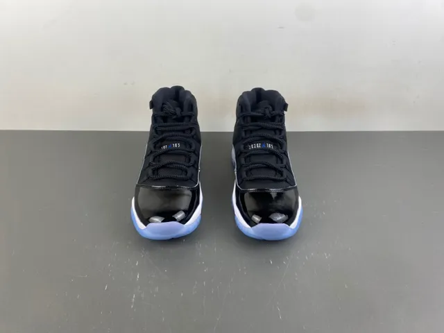Air Jordan 11 Black White Icy Blue Basketball Shoes 12