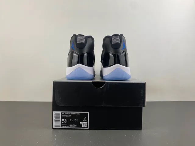 Air Jordan 11 Black White Icy Blue Basketball Shoes 18