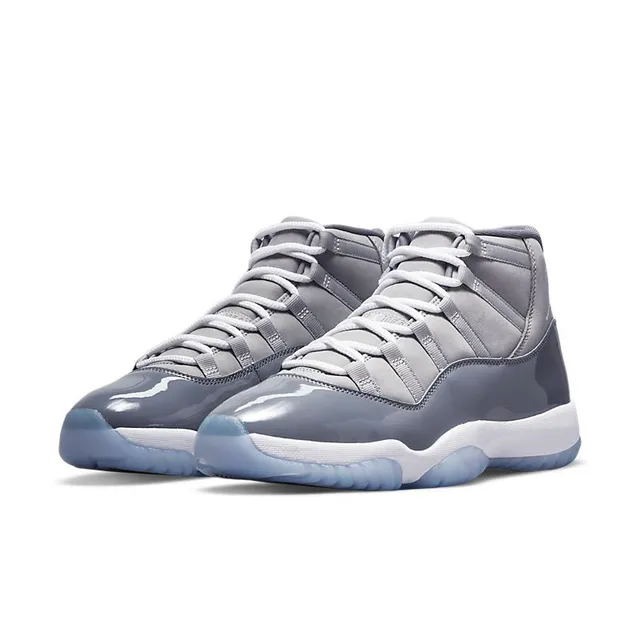 Air Jordan 11 Cool Gray Patent Leather Basketball Shoes 3