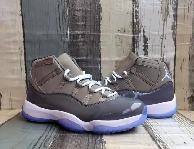 Air Jordan 11 Gray Purple Translucent Outsole Basketball Shoes 2