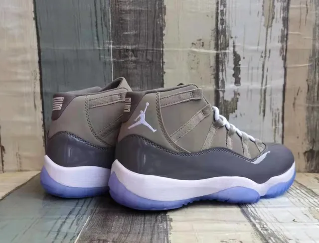Air Jordan 11 Gray Purple Translucent Outsole Basketball Shoes 3