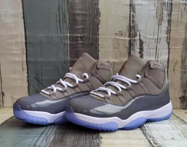 Air Jordan 11 Gray Purple Translucent Outsole Basketball Shoes 6