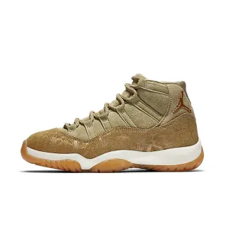 Air Jordan 11 de tapa alta ante verde oliva zapatos de baloncesto dorado