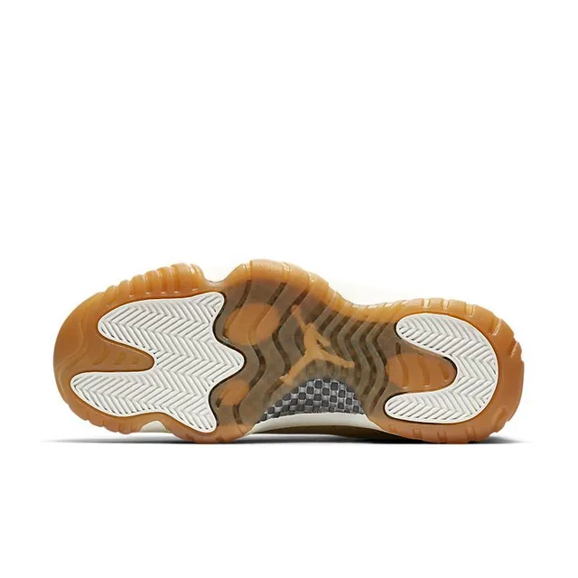 Air Jordan 11 High-Top Suede Olive Gold Basketball Shoes 6