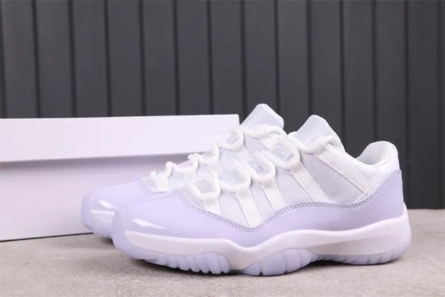 Air Jordan 11 Low White and Lavender Lifestyle Sneakers 9