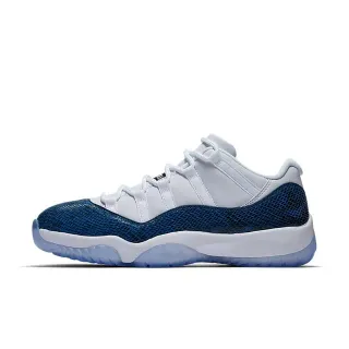 Air Jordan 11 海军蓝蛇纹白色篮球鞋