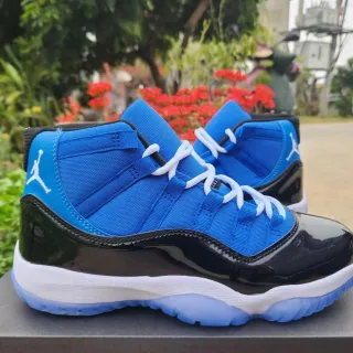Air Jordan 11 Royal Blue Black Patent Leather Basketball Shoes