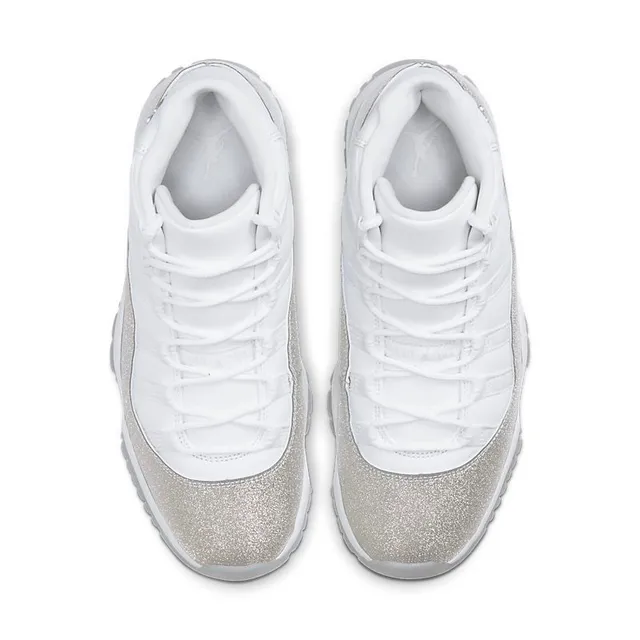 Air Jordan 11 White Silver Glitter Basketball Shoes 4