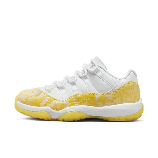Air Jordan 11 White Yellow Snakeskin Basketball Shoes