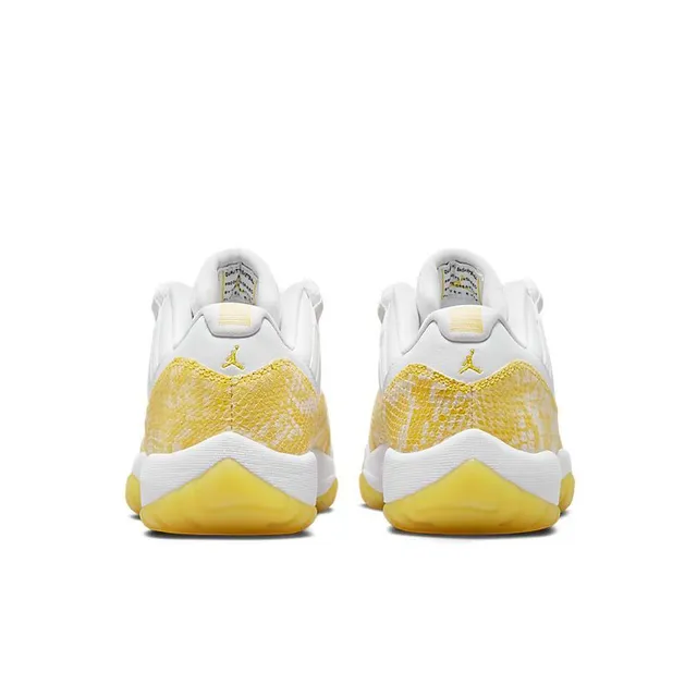 Air Jordan 11 White Yellow Snakeskin Basketball Shoes 2