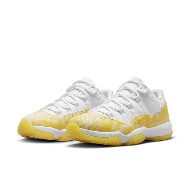 Air Jordan 11 White Yellow Snakeskin Basketball Shoes 3