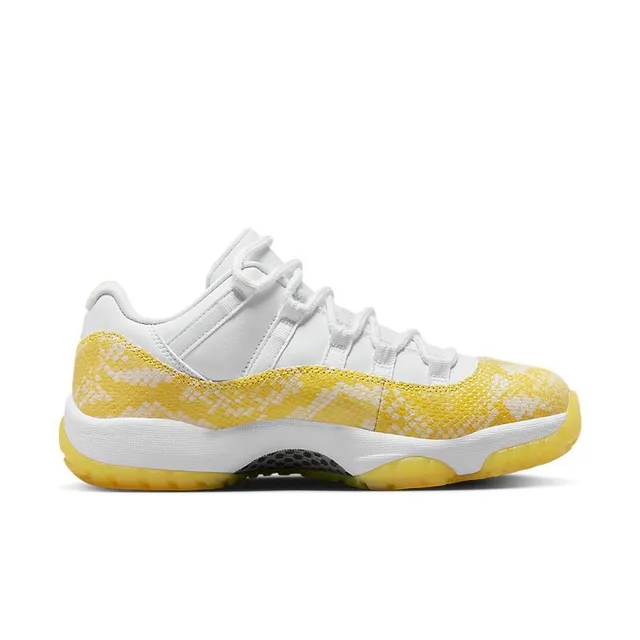 Air Jordan 11 White Yellow Snakeskin Basketball Shoes 5
