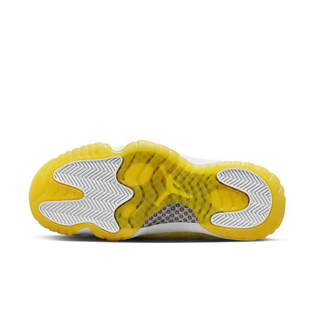 Air Jordan 11 White Yellow Snakeskin Basketball Shoes 6
