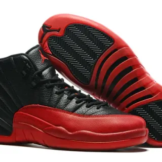 Air Jordan 12 Black Red Basketball Shoes
