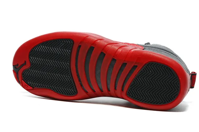 Air Jordan 12 Black Red Basketball Shoes 2