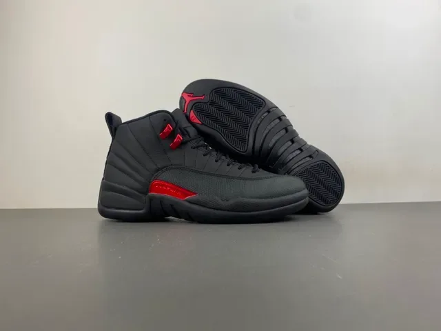 Air Jordan 12 Noir Rouge Chaussures de Basketball 9