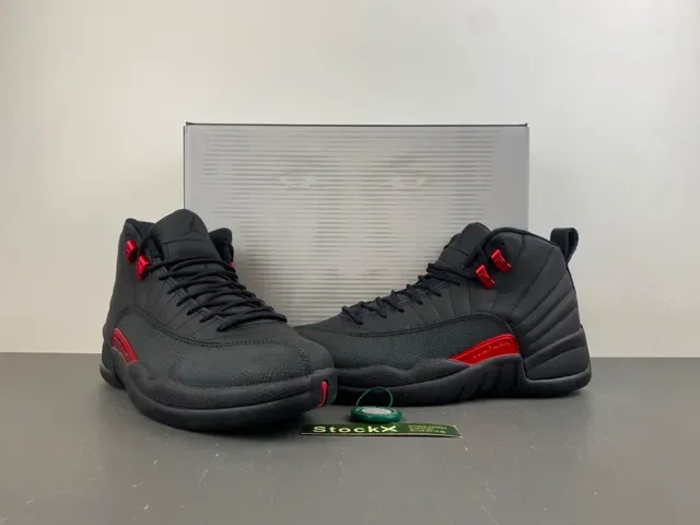 Air Jordan 12 Noir Rouge Chaussures de Basketball 14