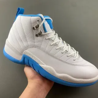 Air Jordan 12 White Blue Basketball Shoes