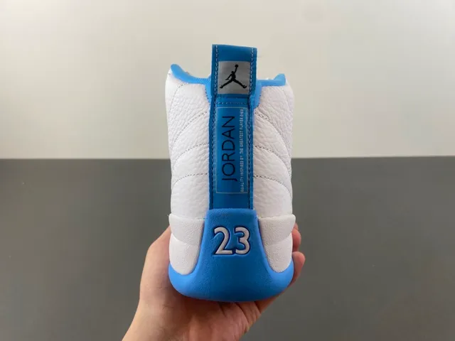 Air Jordan 12 White Blue Basketball Shoes 4