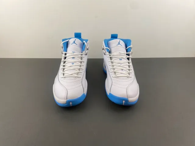 Air Jordan 12 White Blue Basketball Shoes 12