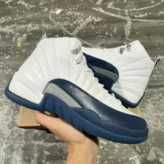 Air Jordan 12 白/海军蓝 皮革 篮球鞋
