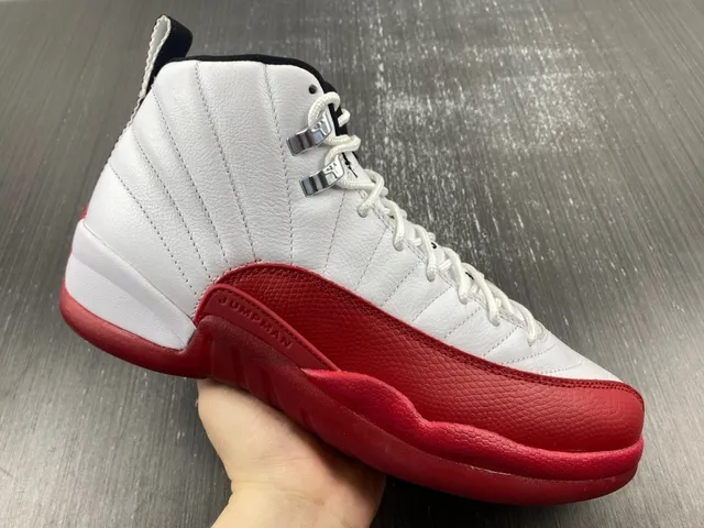 Air Jordan 12 White Red Basketball Shoes 6
