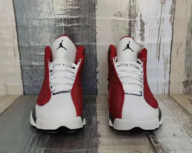 Air Jordan 13 Red White Black Basketball Shoes 2