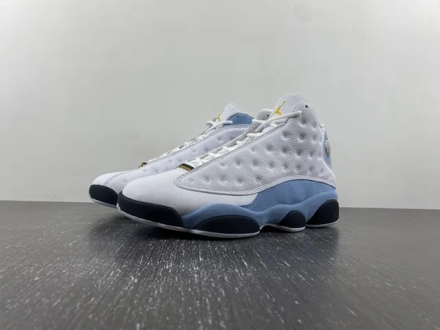 Air Jordan 13 White Light Blue Black Yellow Green Basketball Shoes 2