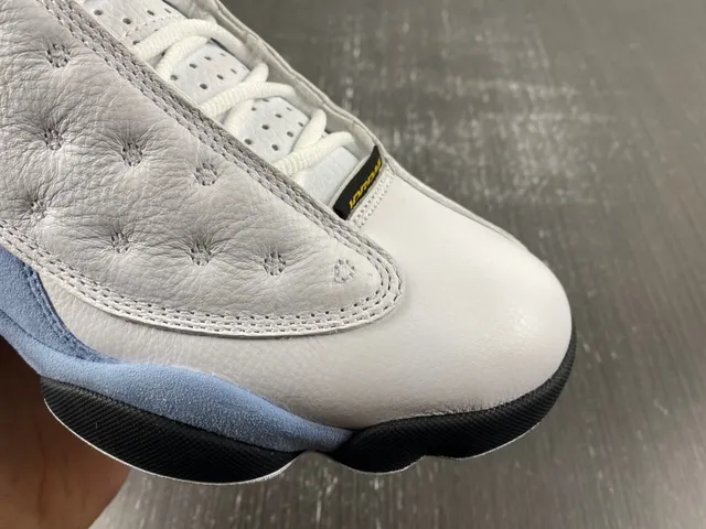 Air Jordan 13 White Light Blue Black Yellow Green Basketball Shoes 7