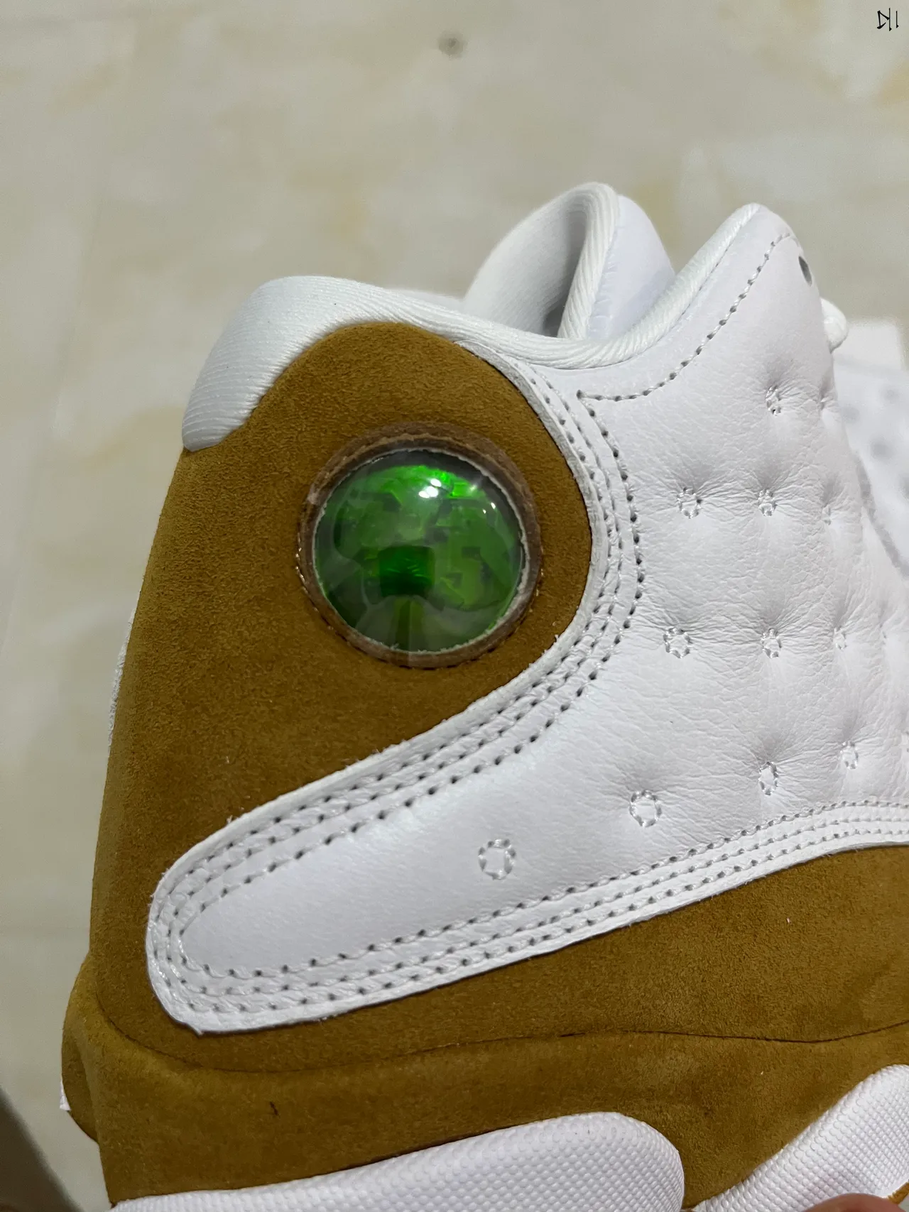 Air Jordan 13 White Tan Quilted Basketball Shoes 11