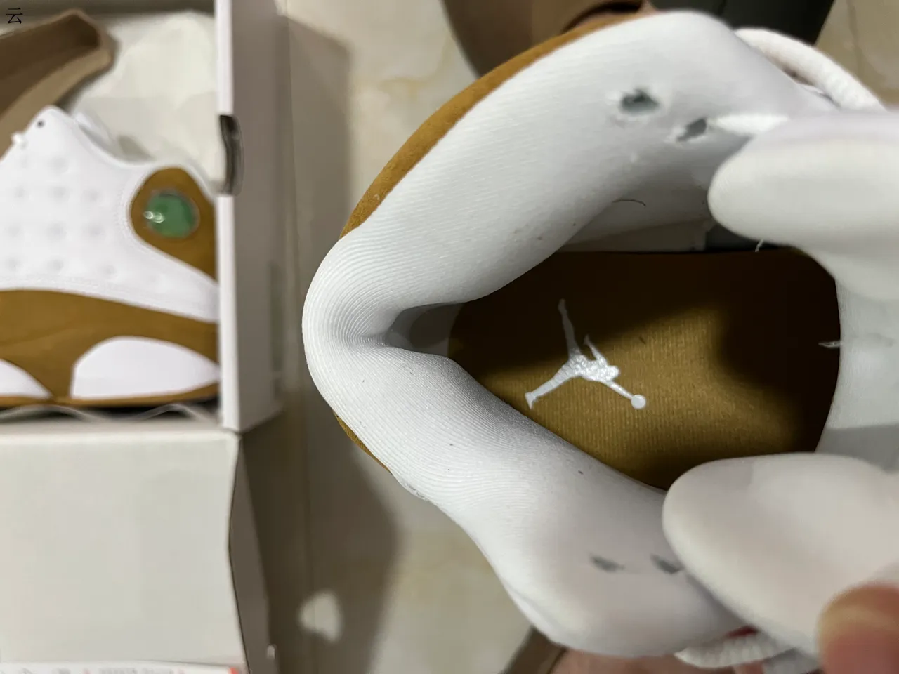 Air Jordan 13 White Tan Quilted Basketball Shoes 12