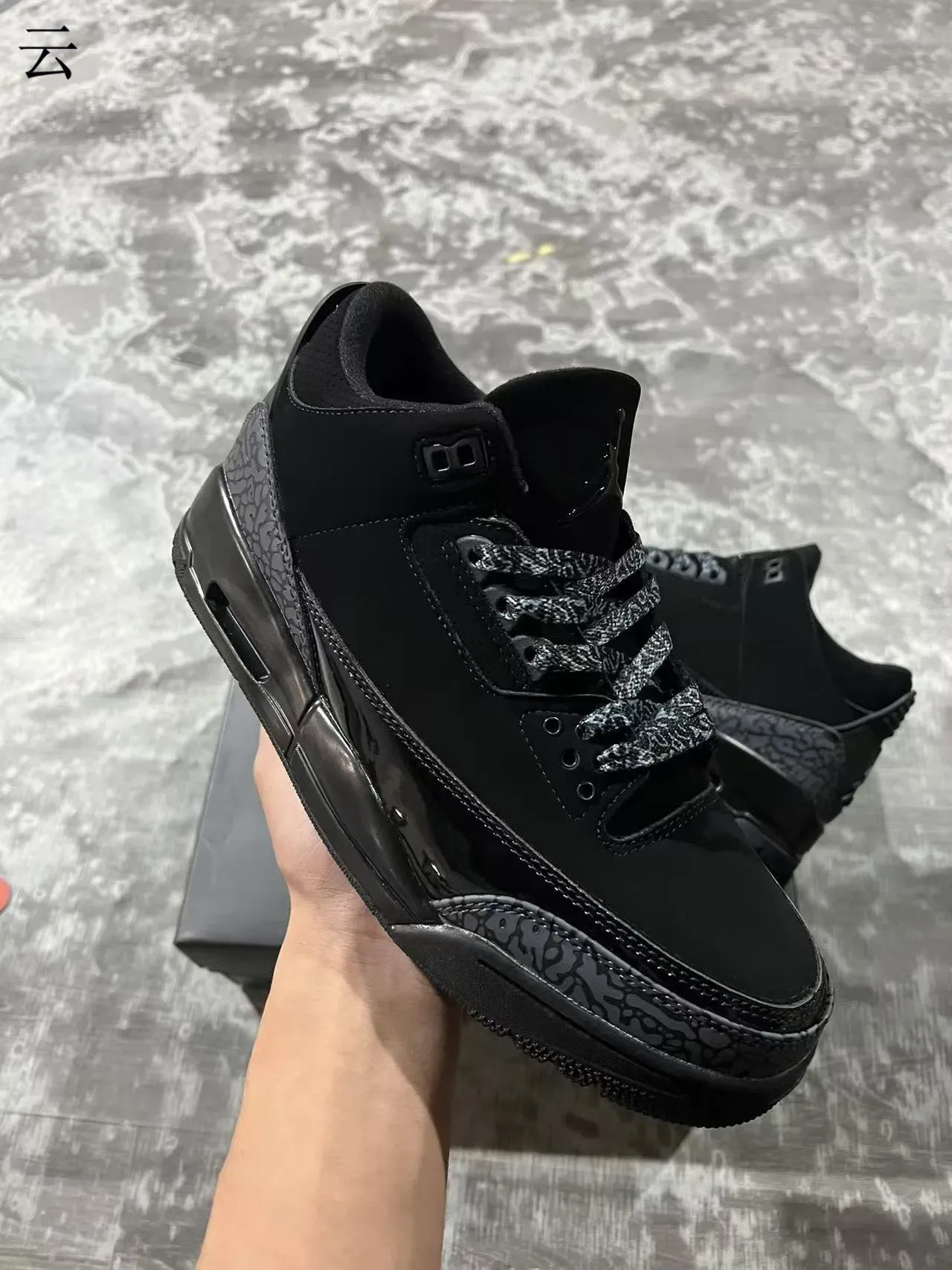 Air Jordan 3 Black Elephant Tênis de Basquete 2