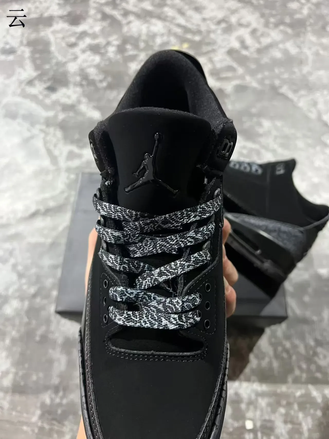 Air Jordan 3 Black Elephant Tênis de Basquete 4