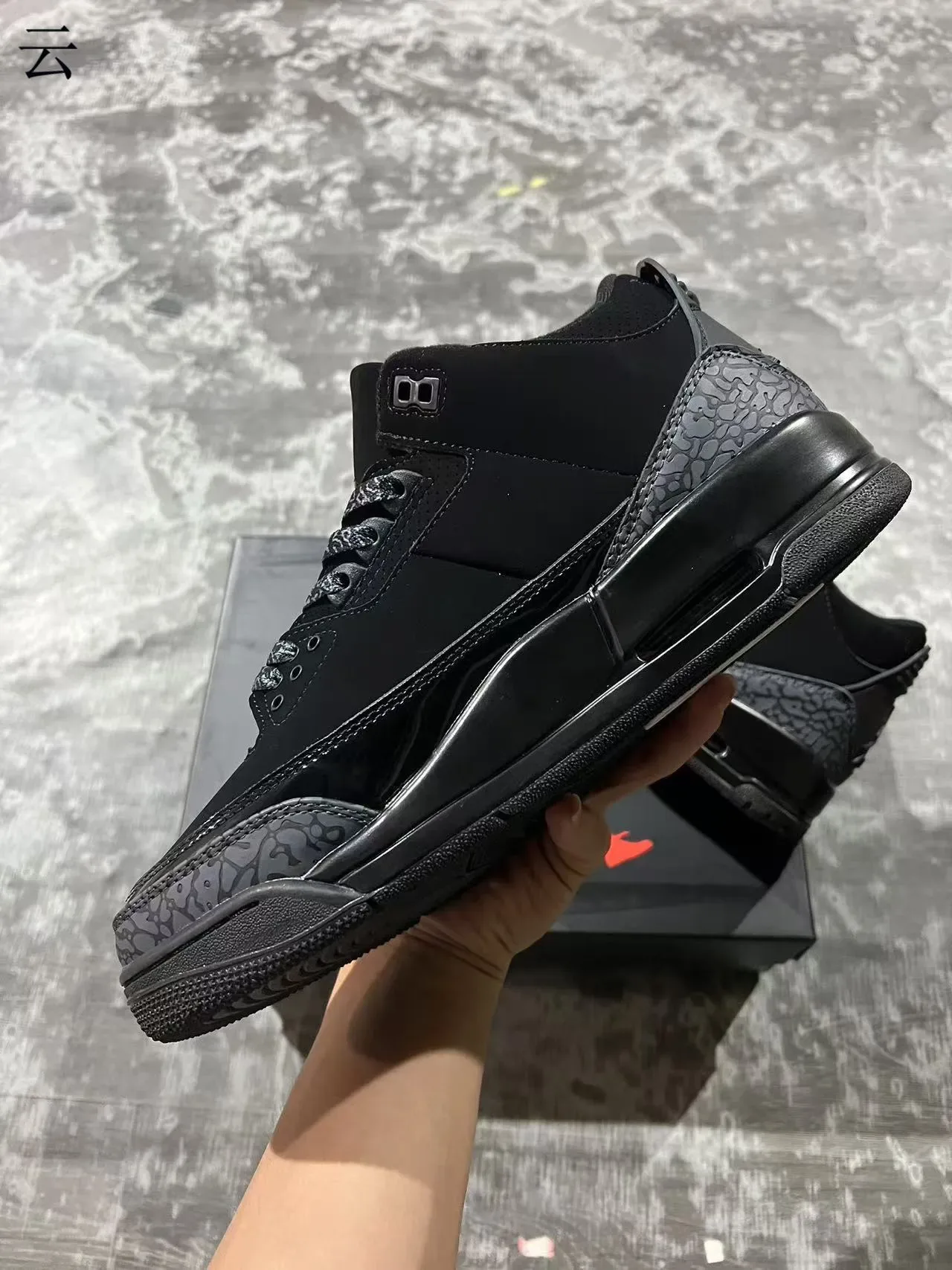 Air Jordan 3 Black Elephant Tênis de Basquete 5