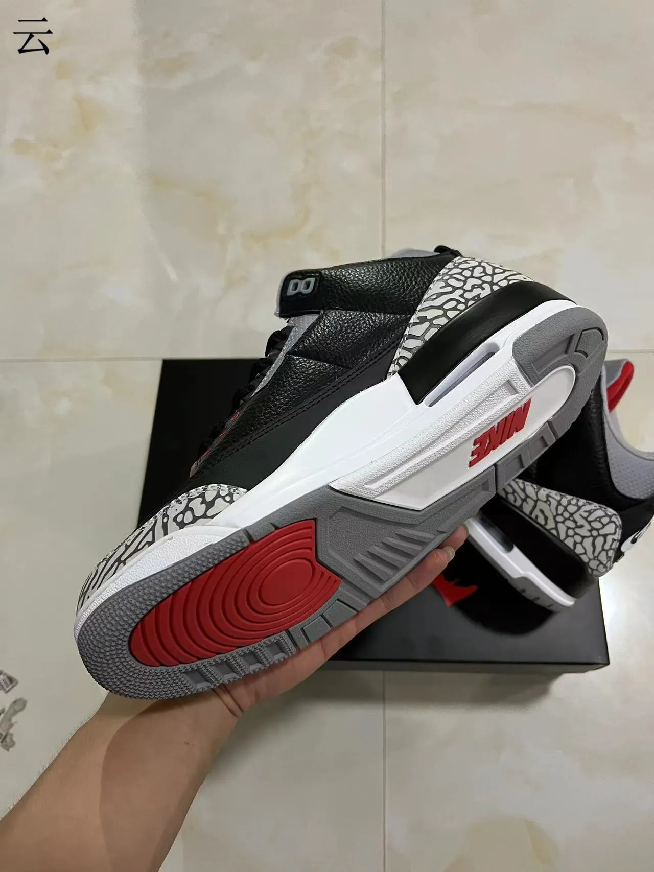 Air Jordan 3 Black Elephant Basketball Shoes 6