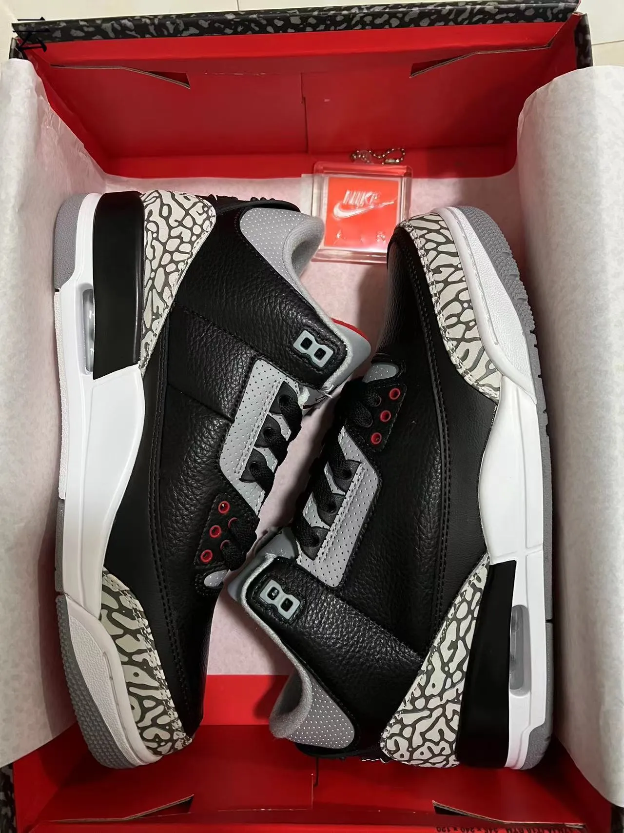 Air Jordan 3 Black Elephant Basketball Shoes 9