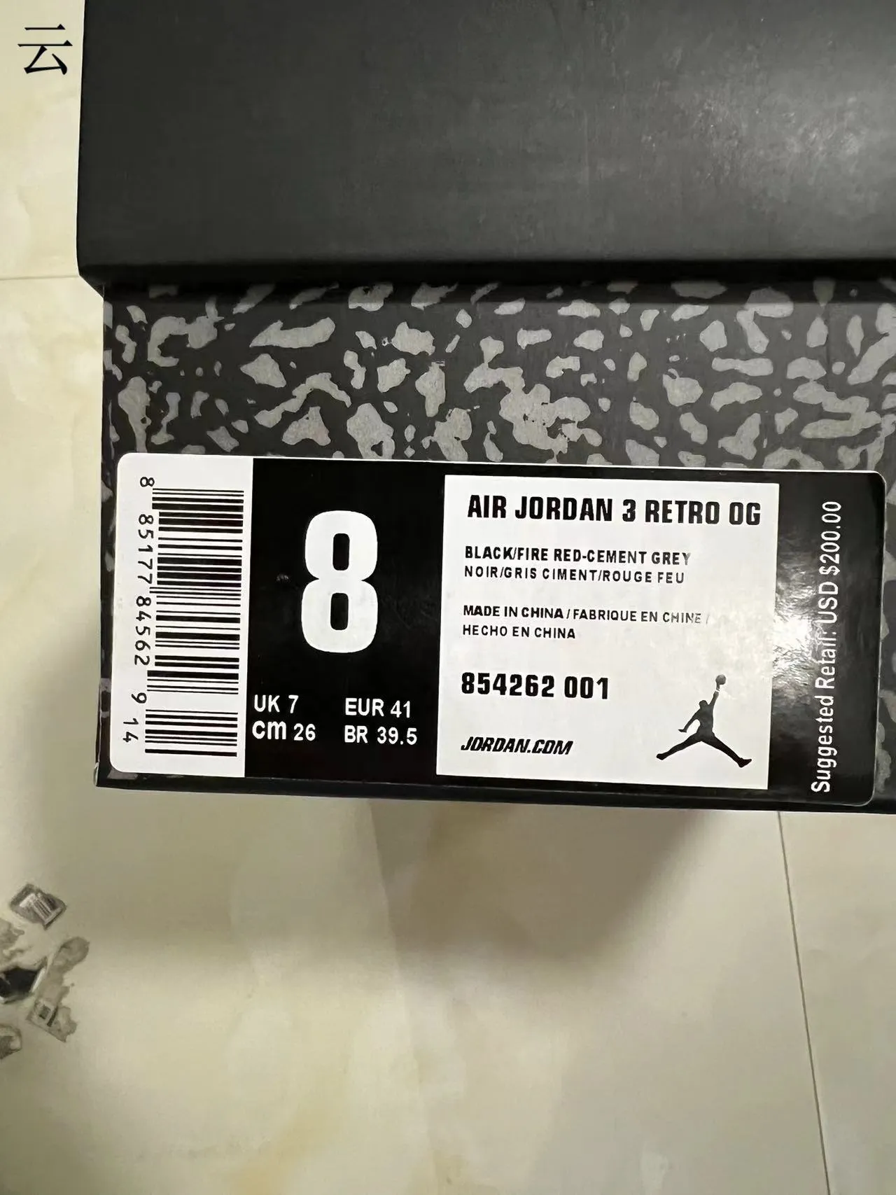 Air Jordan 3 Black Elephant Basketball Shoes 10