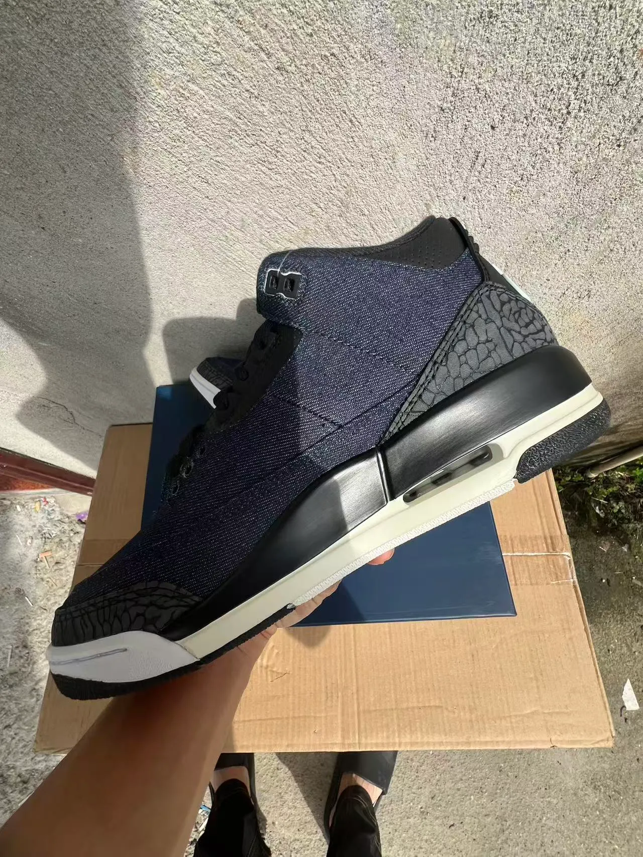 Air Jordan 3 Denim Elephant Print Basketball Shoes 4