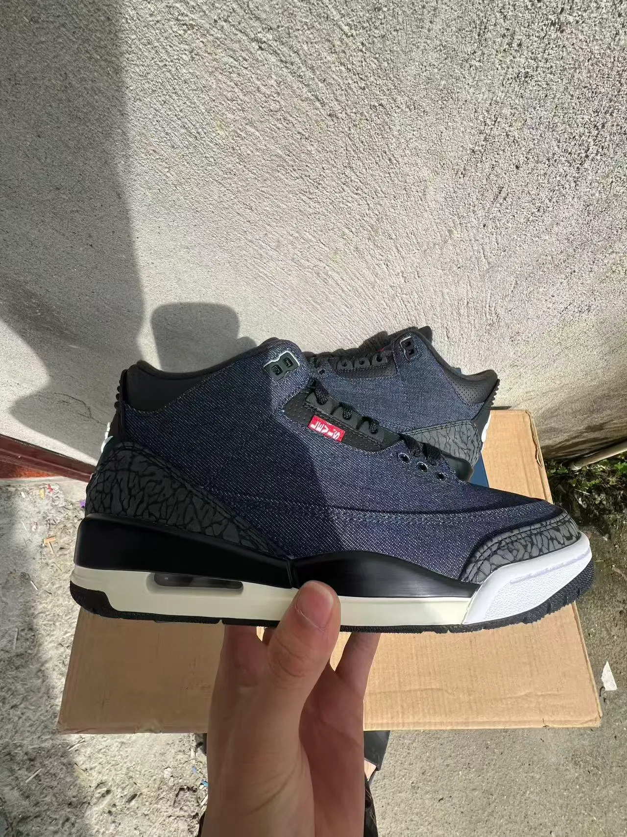 Air Jordan 3 Denim Elephant Print Basketball Shoes 6