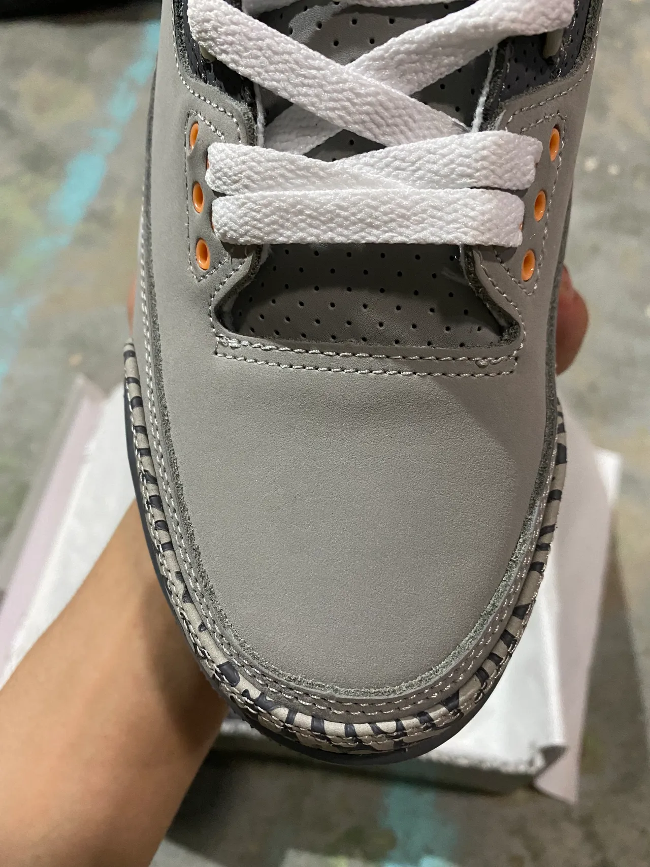 Air Jordan 3 Gray Elephant Basketball Shoes 3