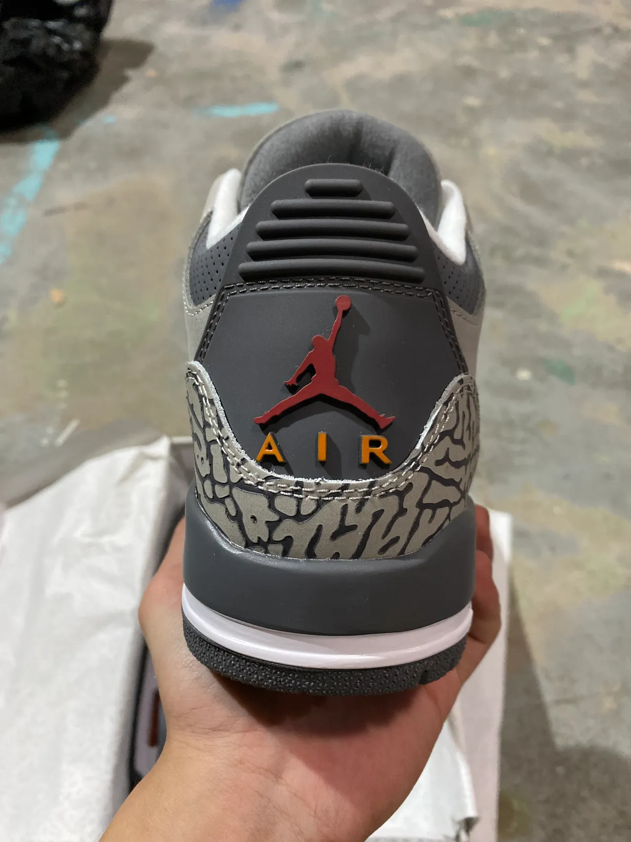 Air Jordan 3 Gray Elephant Basketball Shoes 6