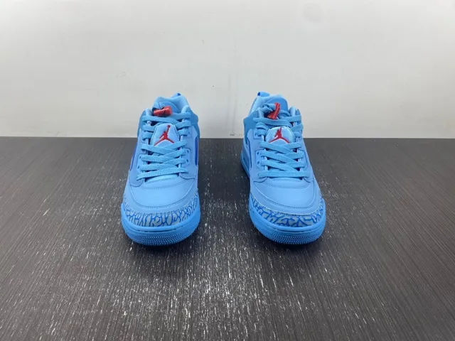 Air Jordan 3 Light Blue Elephant Print Basketball Shoes 3