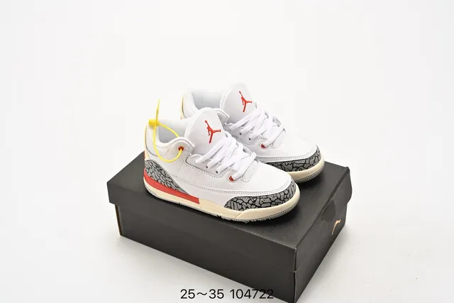 Tênis de basquete Air Jordan 3 Off-White cinza com estampa de elefante 5