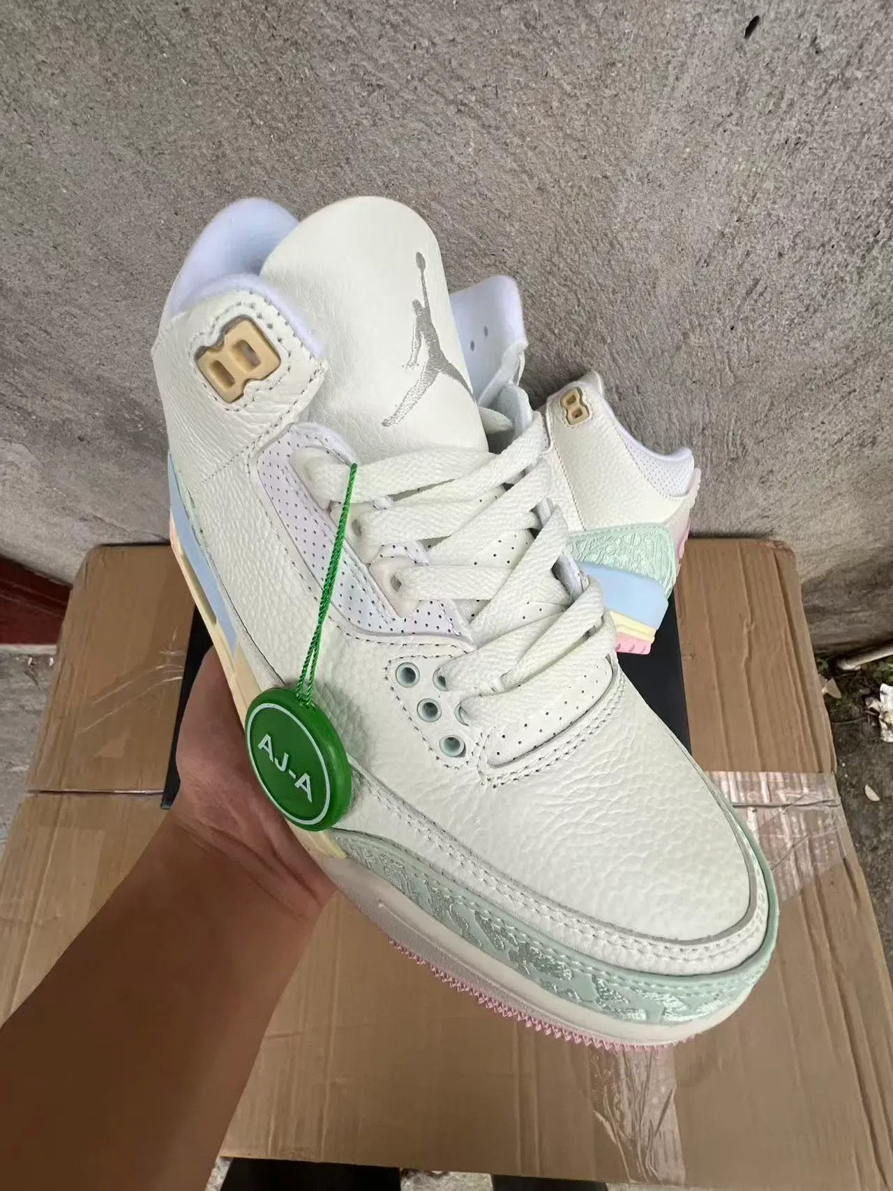 Air Jordan 3 Off-White Mint Pastel Elephant Chaussures de Basketball 2