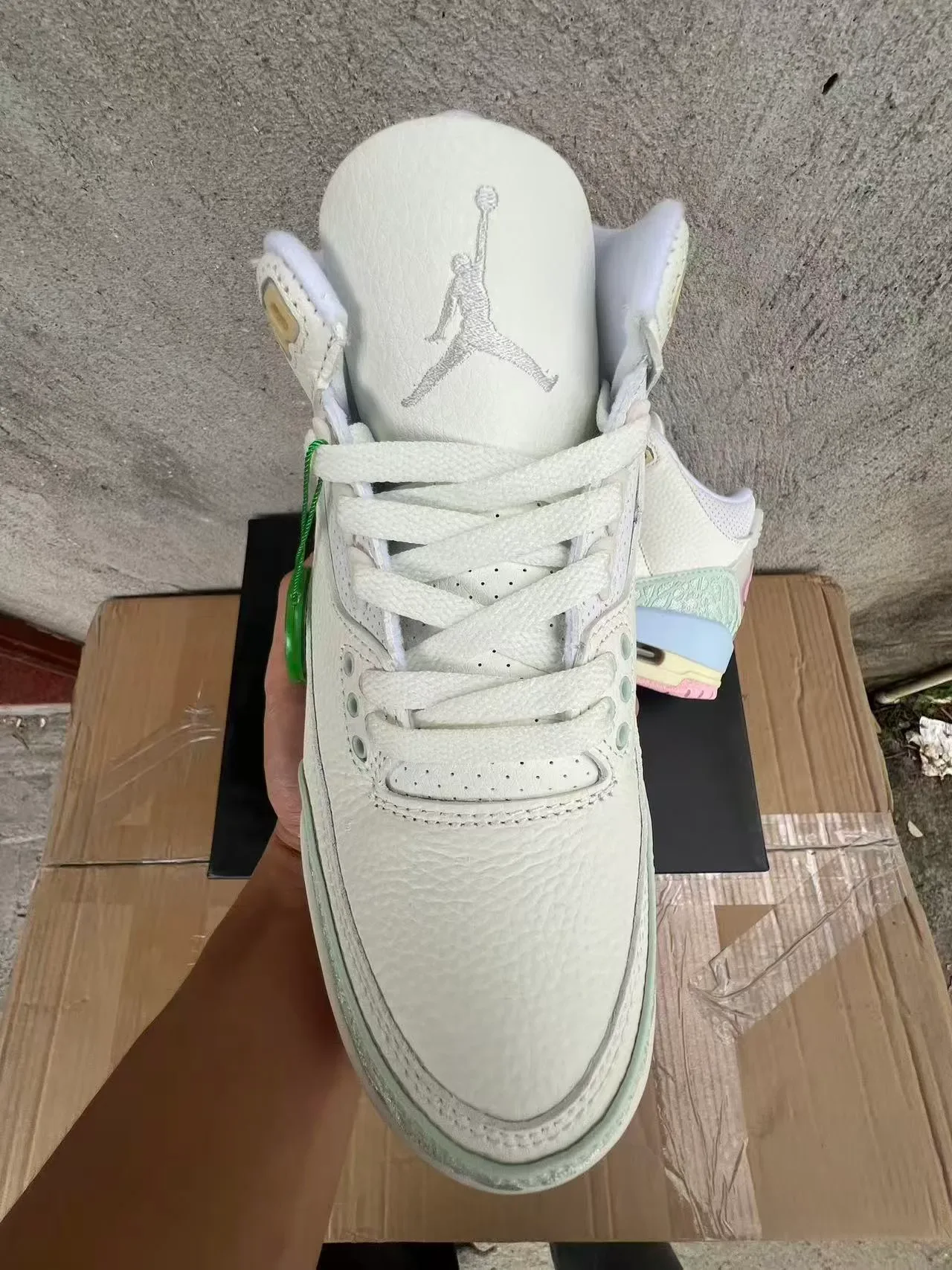Air Jordan 3 Off-White Mint Pastel Elephant Chaussures de Basketball 3