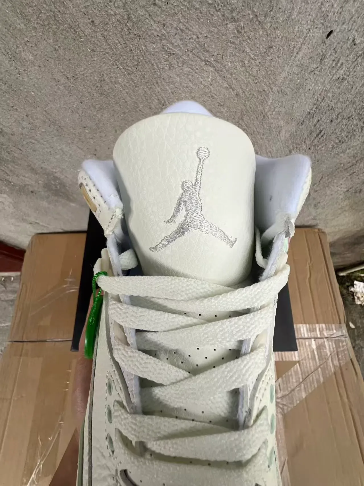 Air Jordan 3 Off-White Mint Pastel Elephant Chaussures de Basketball 4