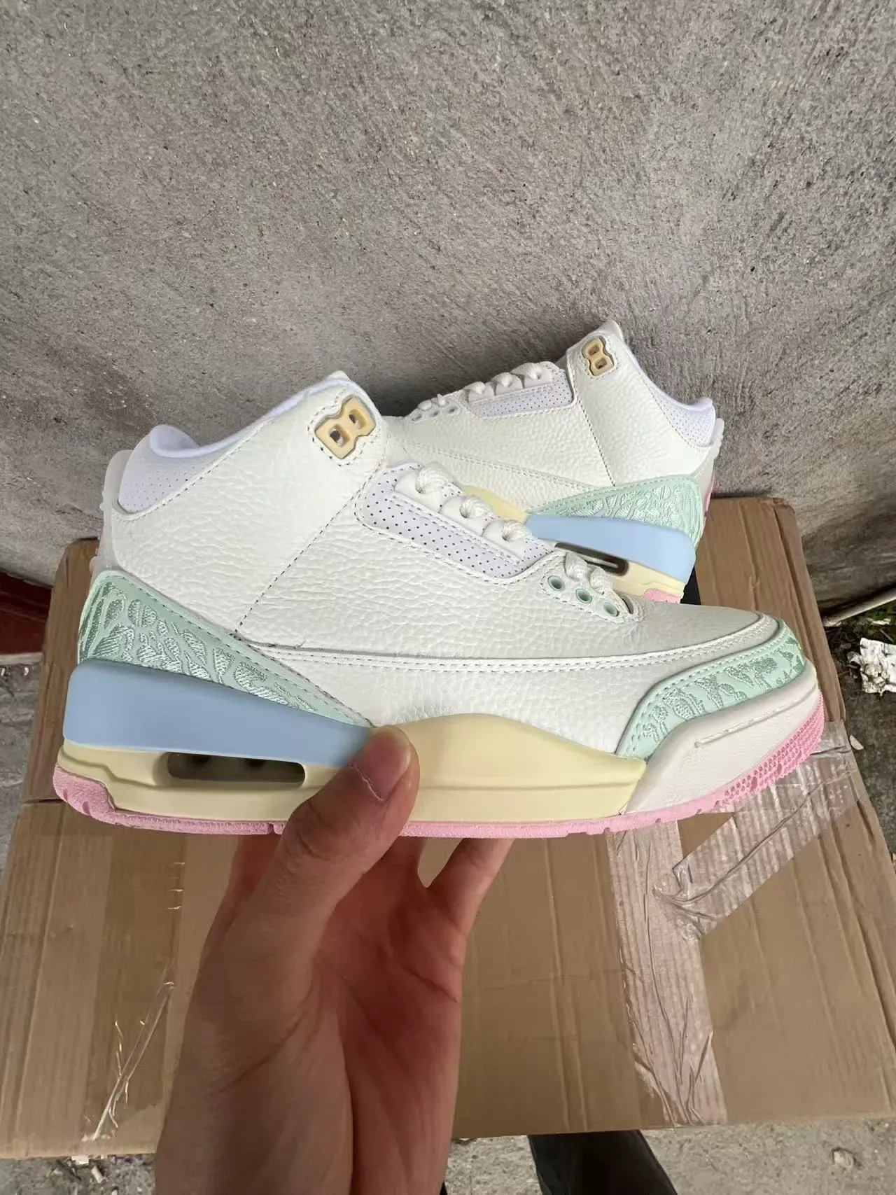 Air Jordan 3 Off-White Mint Pastel Elephant Chaussures de Basketball 7