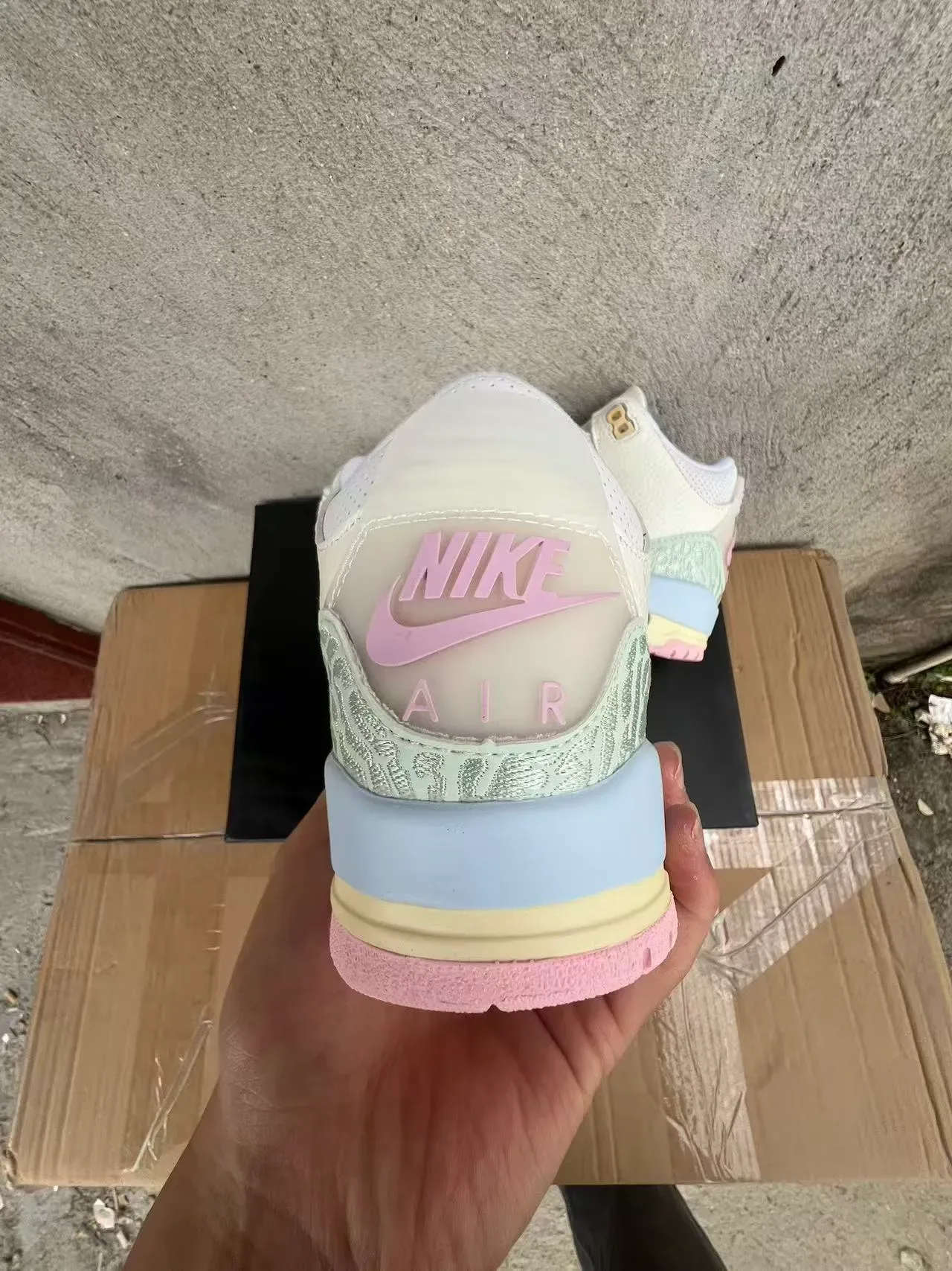 Air Jordan 3 Off-White Mint Pastel Elephant Chaussures de Basketball 8