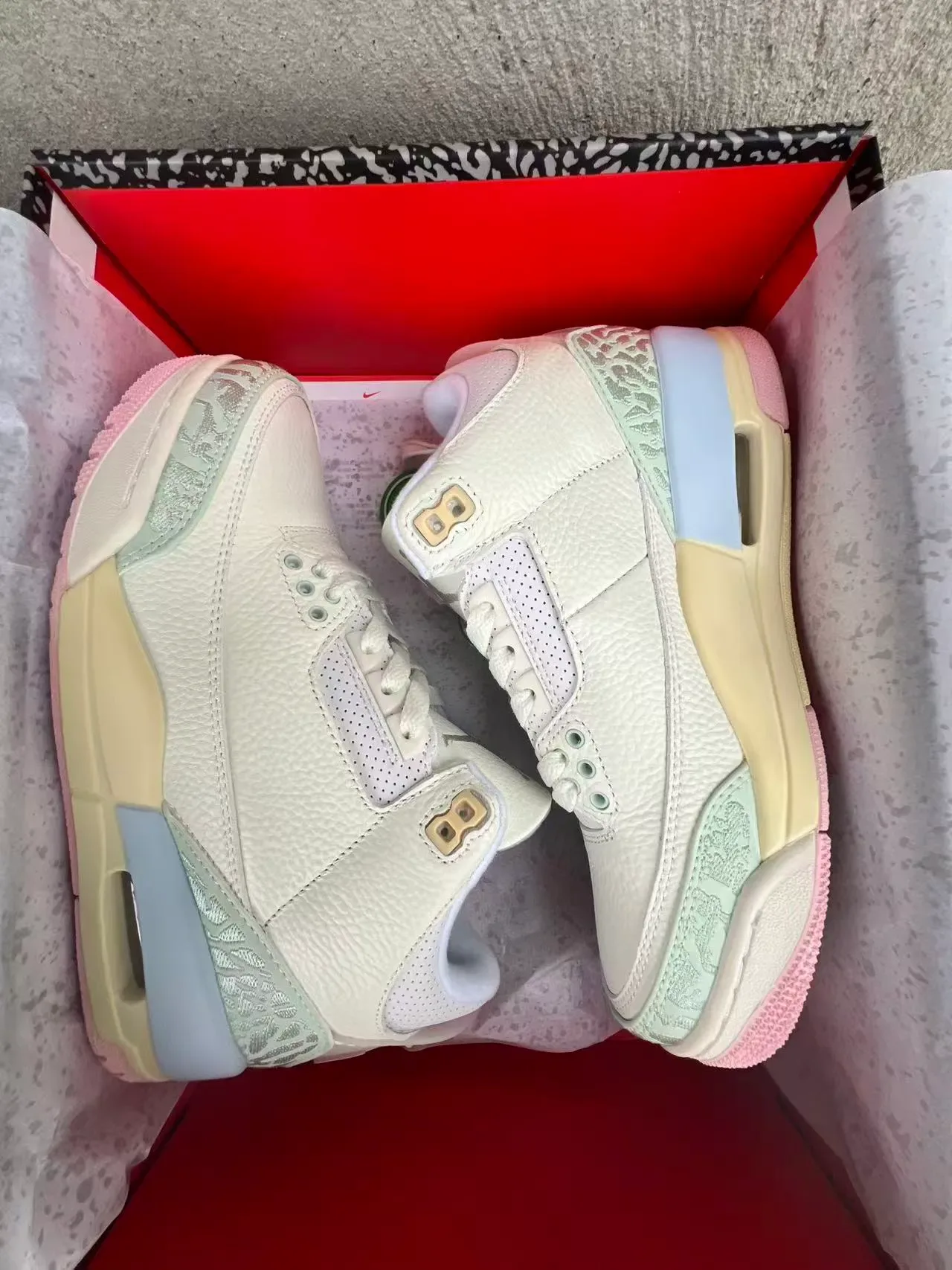 Air Jordan 3 Off-White Mint Pastel Elephant Chaussures de Basketball 9