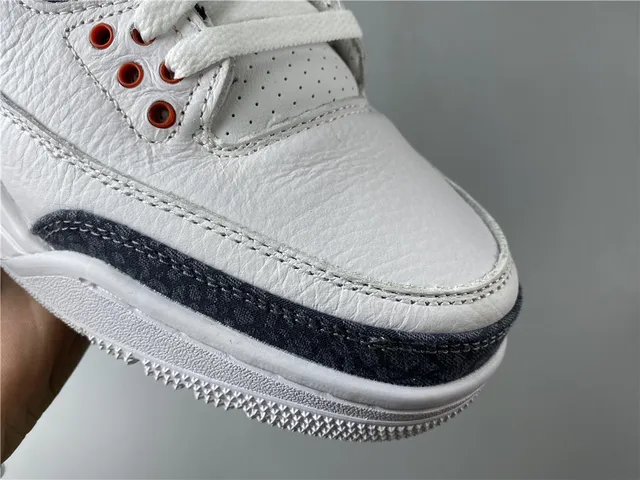 Air Jordan 3 White Dark Grey Red Basketball Shoes 15